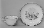 Cup and saucer, Real Fabrica de Buen Retiro Spanish, Soft-paste porcelain, Spanish, Madrid (Buen Retiro)