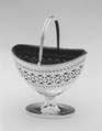 Basket, Robert Hennell I  British, Silver, glass lining, British, London