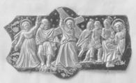 Christ Bearing the Cross, Enamel on copper, partly gilt, probably Northern Italian