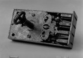 Rim lock and key, Iron, French