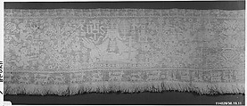 Altar frontal, Embroidered net, buratto, Italian or Sicilian