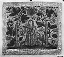 Picture with stumpwork embroidery, Silk and metal thread on silk, British