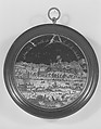 View of the city of Tortosa, Verr églomisé, French
