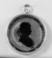 Silhouette of Empress Maria Feodorovna of Russia (1759–1828), Verre églomisé, silver gilt, Russian