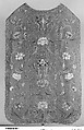 Chasuble, Silk and metal thread on silk, Chinese, for European market