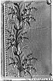 Embroidery sample for a man’s suit or waistcoat, Silk embroidery on silk, French