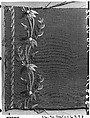 Embroidery sample for a man’s suit or waistcoat, Silk embroidery on silk, French