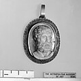 Head of a philosopher, Onyx and silver, probably Italian