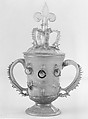 Standing cup with cover, Glass, French