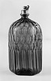 Bottle, Glass; pewter, possibly German