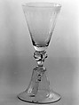 Goblet with bell, Glass, German, probably Saxony