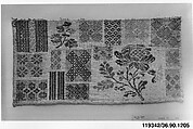 Embroidered darning sampler, Silk on linen, possibly German