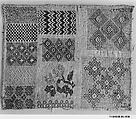 Embroidered darning sampler, Silk on linen, possibly German