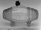 Flask, Glass, pewter, probably Italian