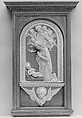 Virgin Adoring the Christ Child, Andrea della Robbia (Italian, 1435–1525), Relief: glazed terracotta; frame: gilt wood (not original), Italian, Florence
