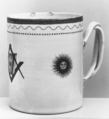 Mug, Hard-paste porcelain, Chinese, probably for American market