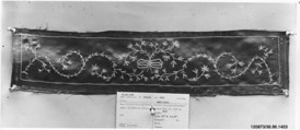 Piece, Silk thread on silk, French or Indian