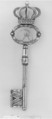 Palace key, Steel, parcel-gilt, German