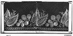 Dress border, Silver sequins on silk, French
