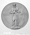 Johannes Gutenberg (ca. 1393/1400–1486): Commemorative of the Erection in New York by Robert Hoe of a Statue of Gutenberg in 1889, Medalist: Anton Scharff (Austrian, Vienna 1845–1903 Brunn am Gebirge), Bronze, dark brown patina, struck, Austrian