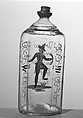 Bottle, Glass, pewter, German