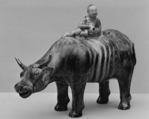 Water buffalo with boy, Whieldon type, Tortoiseshell ware, British, Staffordshire