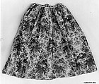 Part of a skirt, Silk, possibly French