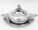 Broth bowl with cover and stand (part of a traveling set), Louis Imlin III the Younger (master 1746, active 1768), Silver, French, Strasbourg