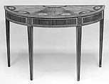 Side table (one of a pair), Satinwood, British