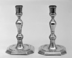 Pair of candlesticks, Joseph Moillet  French, Silver, French, Paris