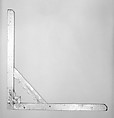 Foot-rule, square and level, Jacques Baradelle  French, Brass, French, Paris