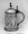 Tankard, I. B. (Austrian), Silver-gilt, Austrian, Eger