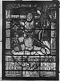 Saint Gerard with Gérard de Haraucourt (one of a set of four), Colored, stained, and enameled glass, French, Lorraine