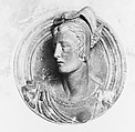 Bust of a lady in contemporary dress, Limestone, French