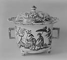 Ollio pot with cover and stand, Vienna, Hard-paste porcelain, Austrian, Vienna
