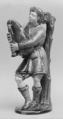 Man with bagpipes, Lead-glazed earthenware, French, Avon
