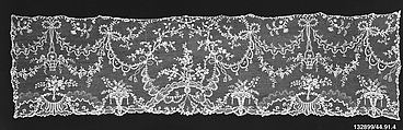 Flounce, Needle lace, point d’Alençon, French