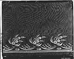 Embroidery sample for a man’s suit or waistcoat, Silk embroidery on silk, French