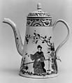 Coffeepot, Salt-glazed stoneware, British, Staffordshire