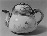 Teapot, Meissen Manufactory  German, Hard-paste porcelain, German, Meissen with German, Augsburg decoration