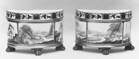 Pair of cachepots, Hard-paste porcelain, German, possibly Ludwigsburg