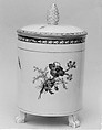 Jar with cover (one of a pair), Royal Porcelain Manufactory, Berlin  German, Hard-paste porcelain, German, Berlin