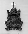 Plaque (Sacring tablet), Silver on wood backing, Portuguese