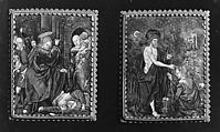 Christ Driving the Money Changers from the Temple (one of a series), Painted enamel on copper, partly gilt, French