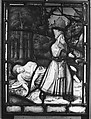 The Levite in the Parable of the Good Samaritan (one of a set of 12 scenes from The Life of Christ), Jan Rombouts (South Netherlandish (Duchy of Brabant), 1475–1535), Stained glass, Flemish, Leuven