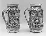 One-handled storage jar (albarello), Maiolica (tin-glazed earthenware), Italian, Siena
