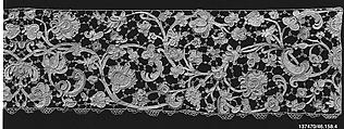 Border, Burano Lace School, Needle lace, Italian, Burano