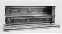 Bench (cassapanca), Walnut, Italian, Florence (with restorations)