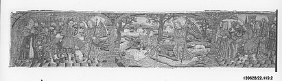 Panel, Silk and metal thread on canvas, Flemish
