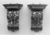 Pair of brackets, Antonio Barile  Italian, Walnut, carved and partly gilded, Italian, Siena
